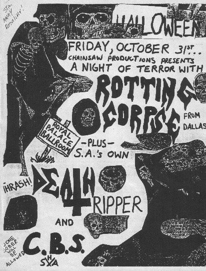 A Night of Terror — Halloween, Friday October 31st, with Death Tripper and C.B.S.