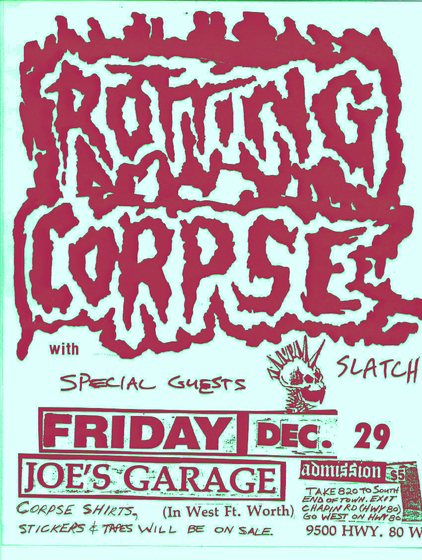 Joe’s Garage, Fort Worth — Friday, December 29th, with Slatch.