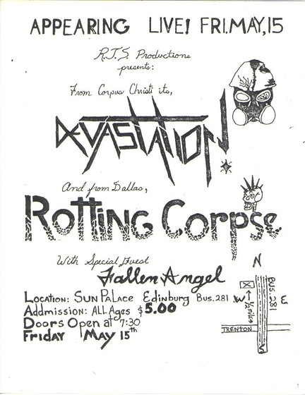 Devastation and Rotting Corpse at the Sun Palace, Edinburg — Friday, May 15th.