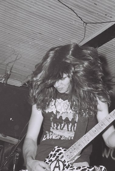 Onstage, mid-1980s.