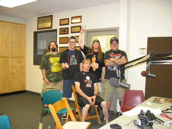 At KNON with Rigor Mortis.